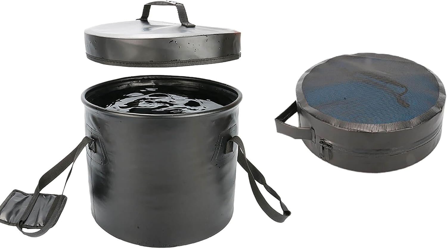 Collapsible Camping Bucket with Lid 5 Gallon for Traveling Fishing Gardening