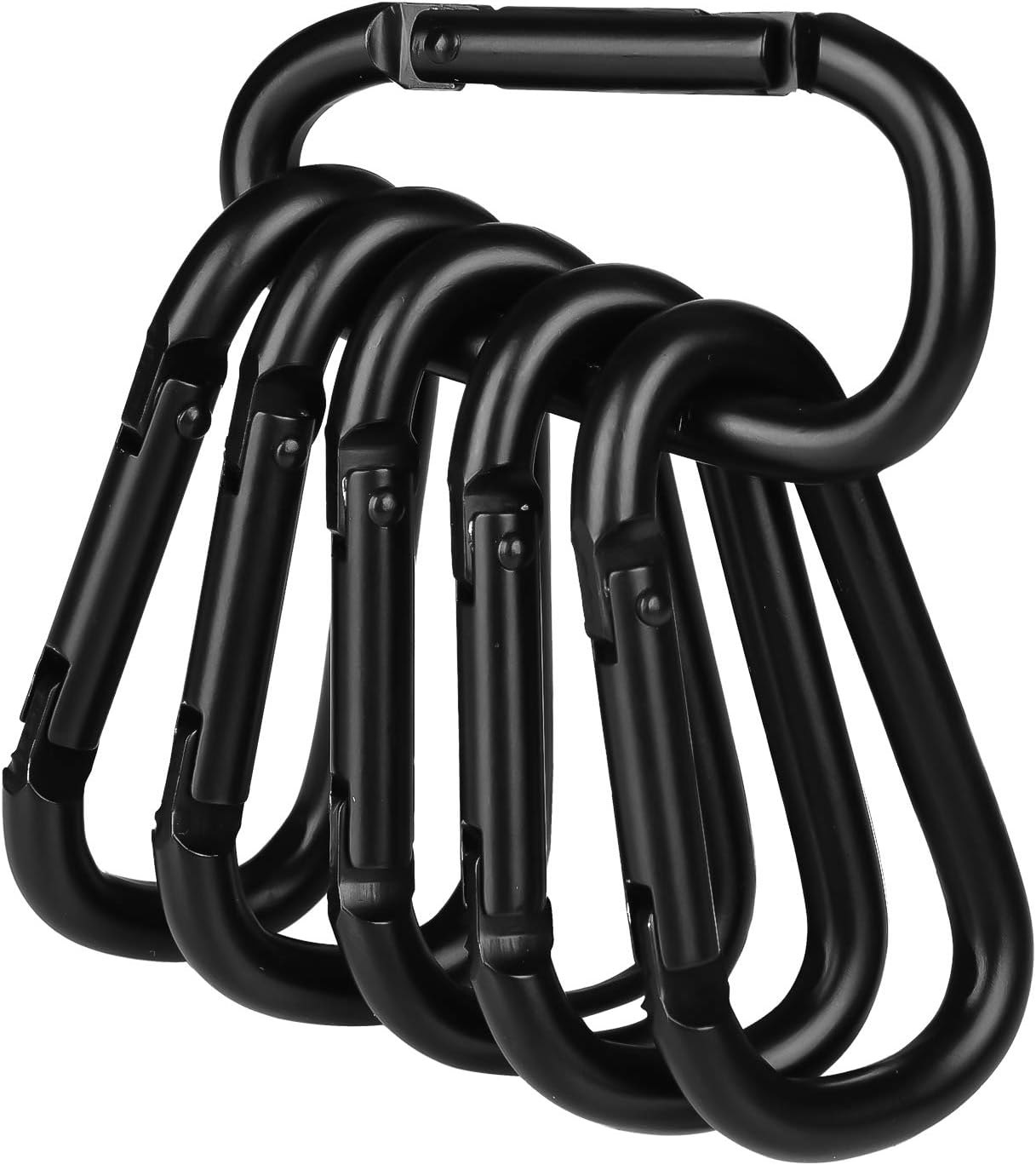 CC2 Carabiner Clip, 2.3" Small Carabiner Keychain, Multi-use Aluminium D Ring Caribeener Clips