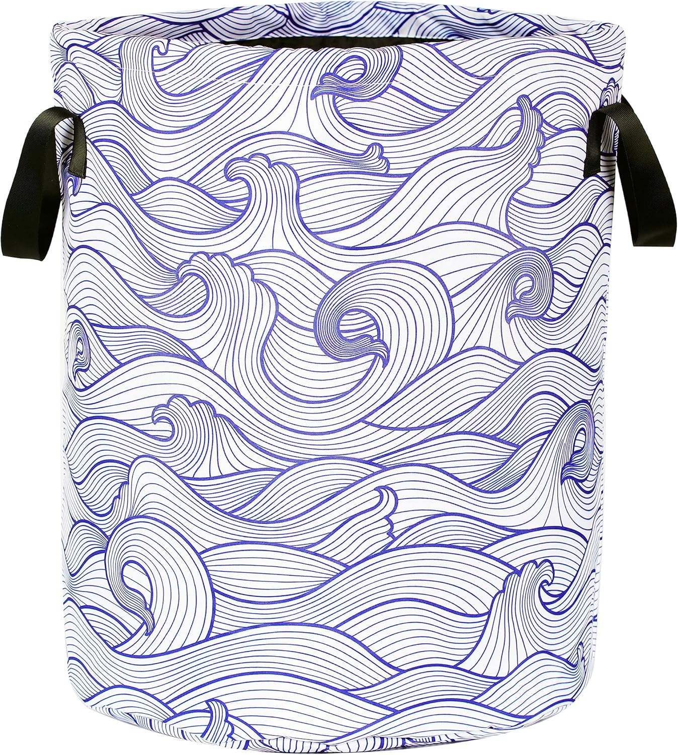 Ocean Wave Laundry Basket Beach Sea Foldable Oxford Cloth Funny Tote Bag Laundry Hamper Clothes Storage Bucket Organizer For Bathroom/Laundry Storage/Bedroom Storage Basket 17.7x13.7